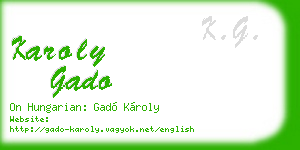 karoly gado business card