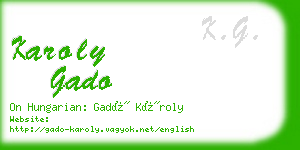 karoly gado business card